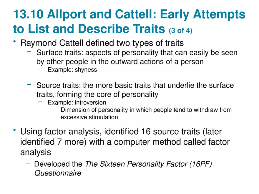 Chapter 13 Theories of Personality - Page 52