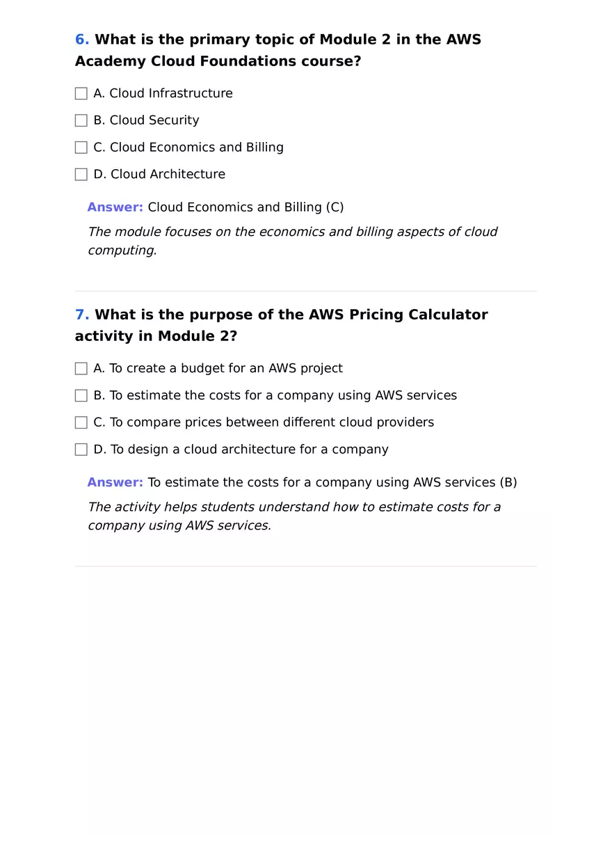 AWS Cloud Foundations. Cloud Economics and Billing - Page 3