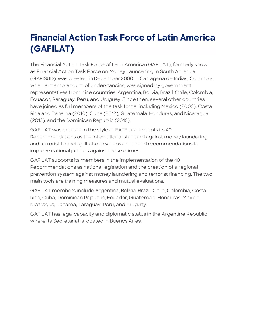 FATF-Style Regional Bodies - Page 9