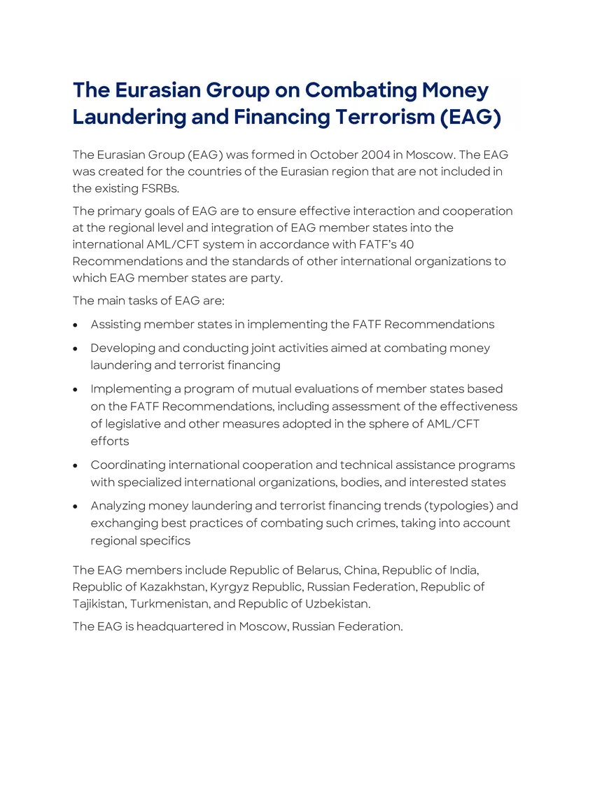 FATF-Style Regional Bodies - Page 12