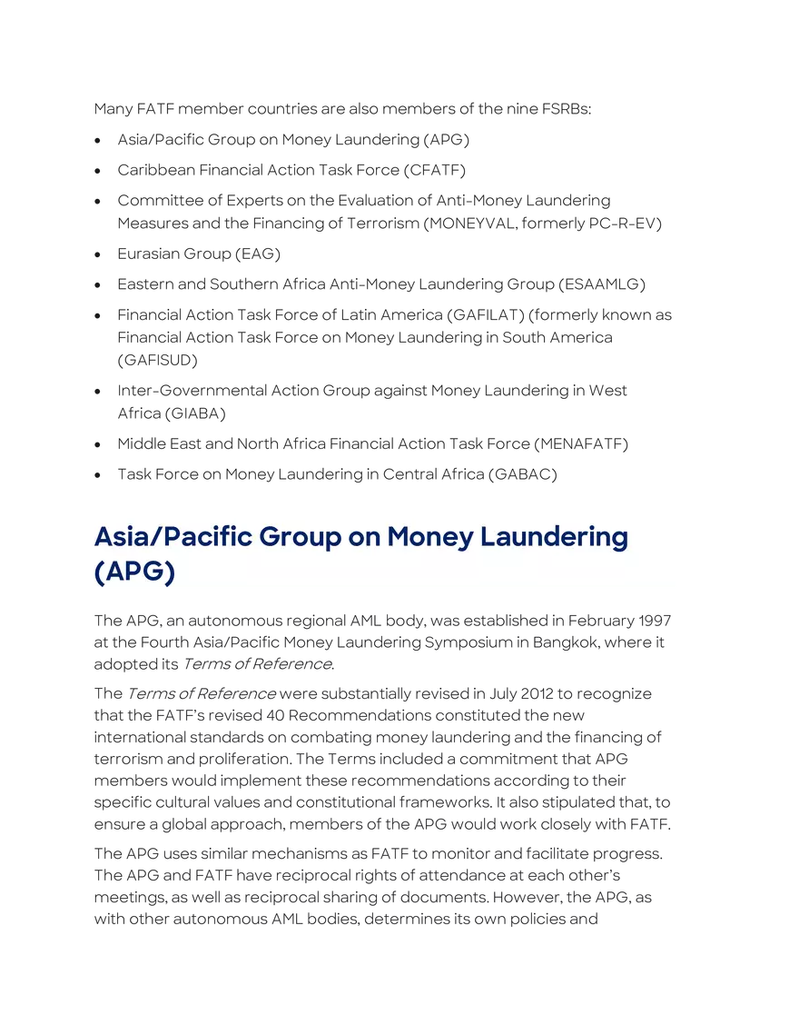 FATF-Style Regional Bodies - Page 2