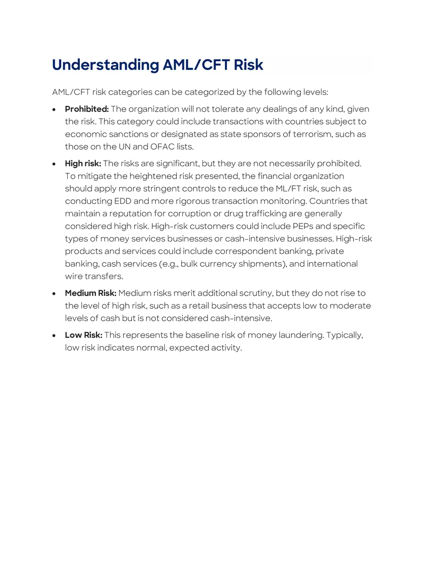 Assessing AML-CFT Risk - Page 12