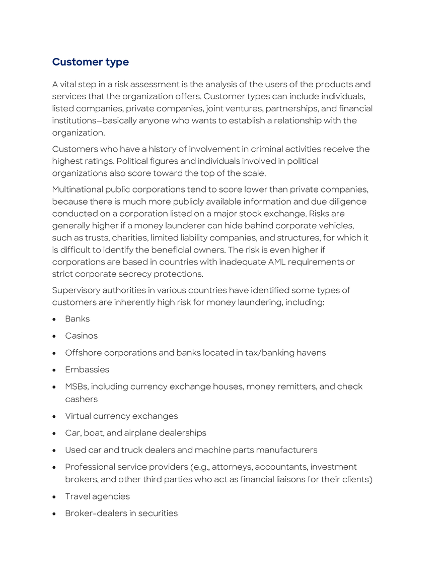 Assessing AML-CFT Risk - Page 3