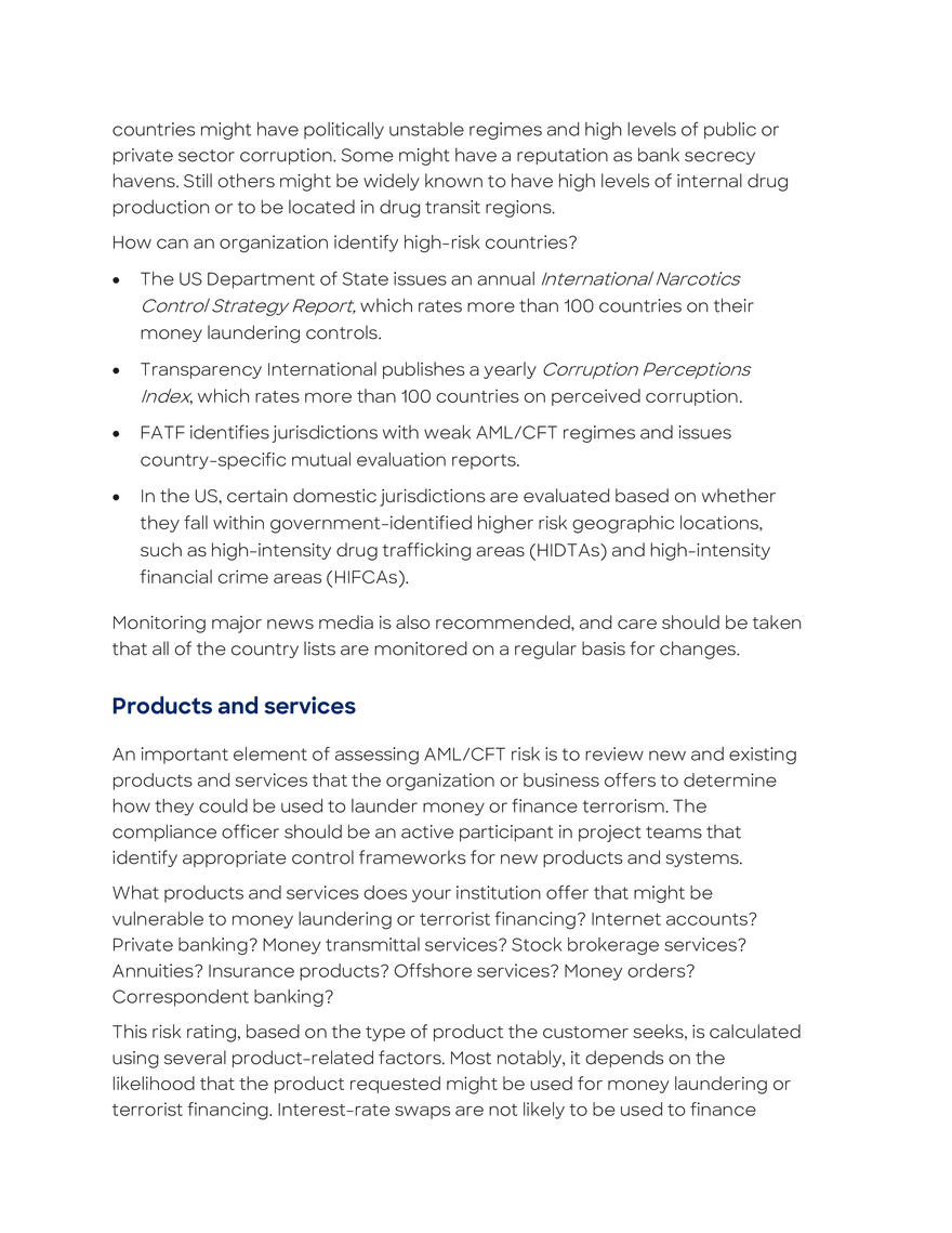 Assessing AML-CFT Risk - Page 5