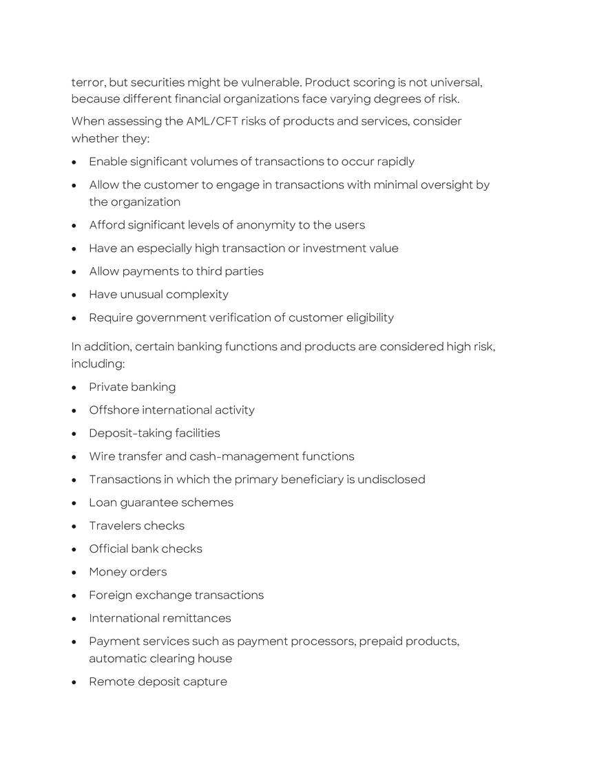 Assessing AML-CFT Risk - Page 6