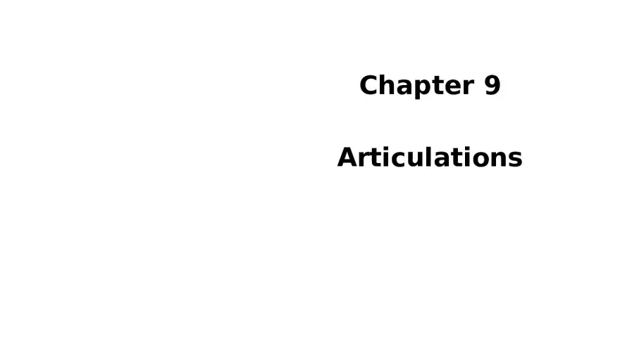 Chapter 9 Articulations - Page 1