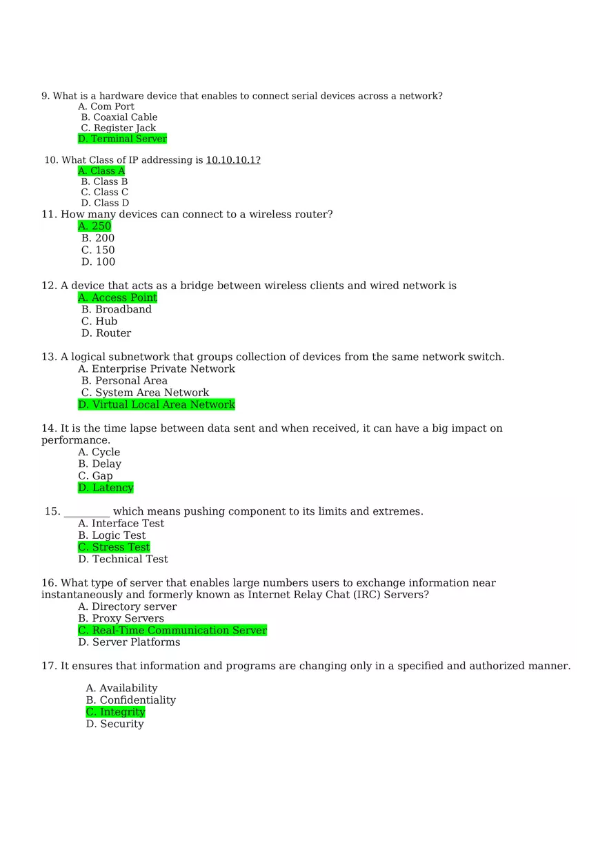 Computer Systems Servicing Written Exam  Set E - Page 2