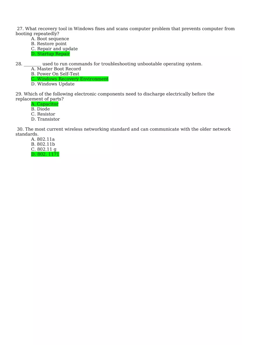 Computer Systems Servicing Written Exam  Set E - Page 4