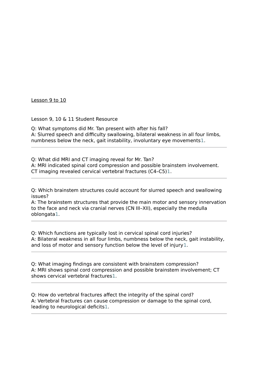 Lesson 9, 10 & 11 Student Resource - Page 1