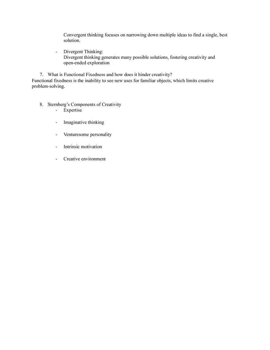 Module 2.2a Thinking, Problem-Solving, Judgments, & Decision Making Concepts & Creativity - Page 2