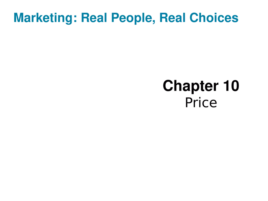 Marketing Chapter 10 Price - Page 1