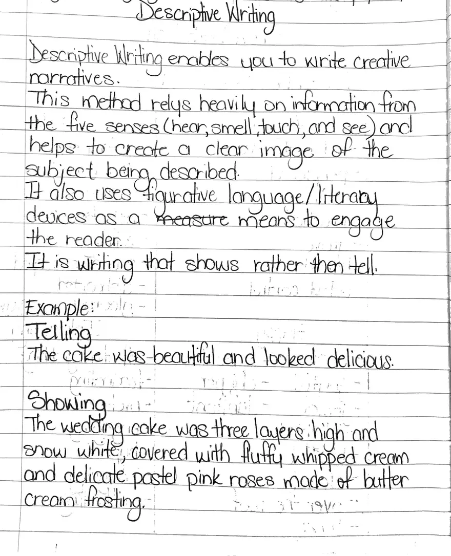 Show Don't Tell Examples - Page 2