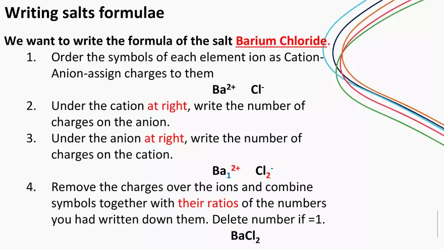 Writing Salts Chemical Formulae - Page 2