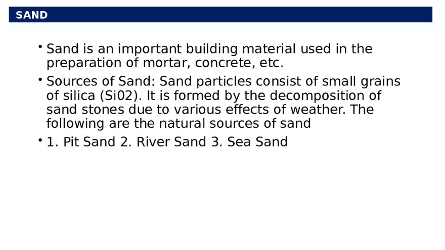 What are the Properties of Sand - Page 1