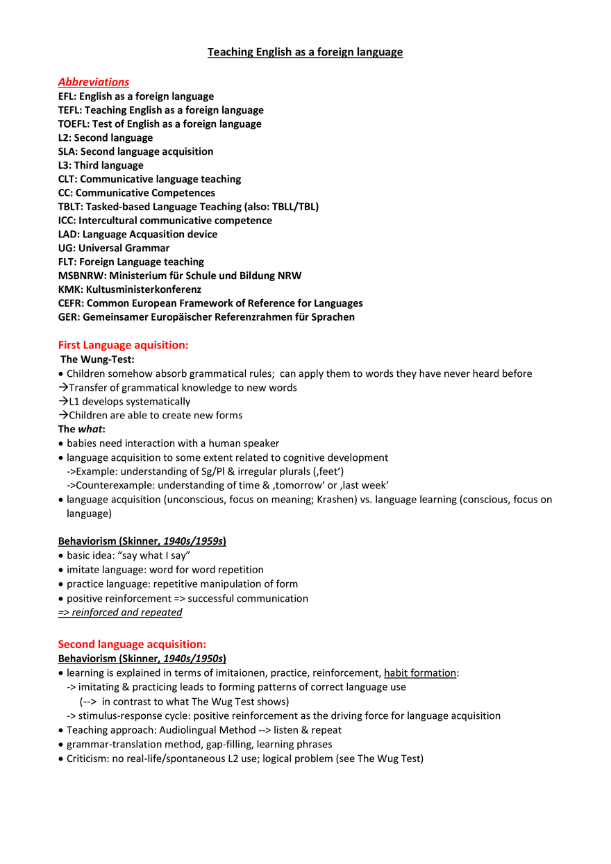 Teaching English as a Foreign Language - Page 1