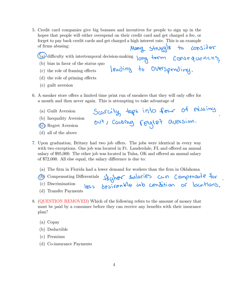 Econ Exam 3 Version A - Page 2