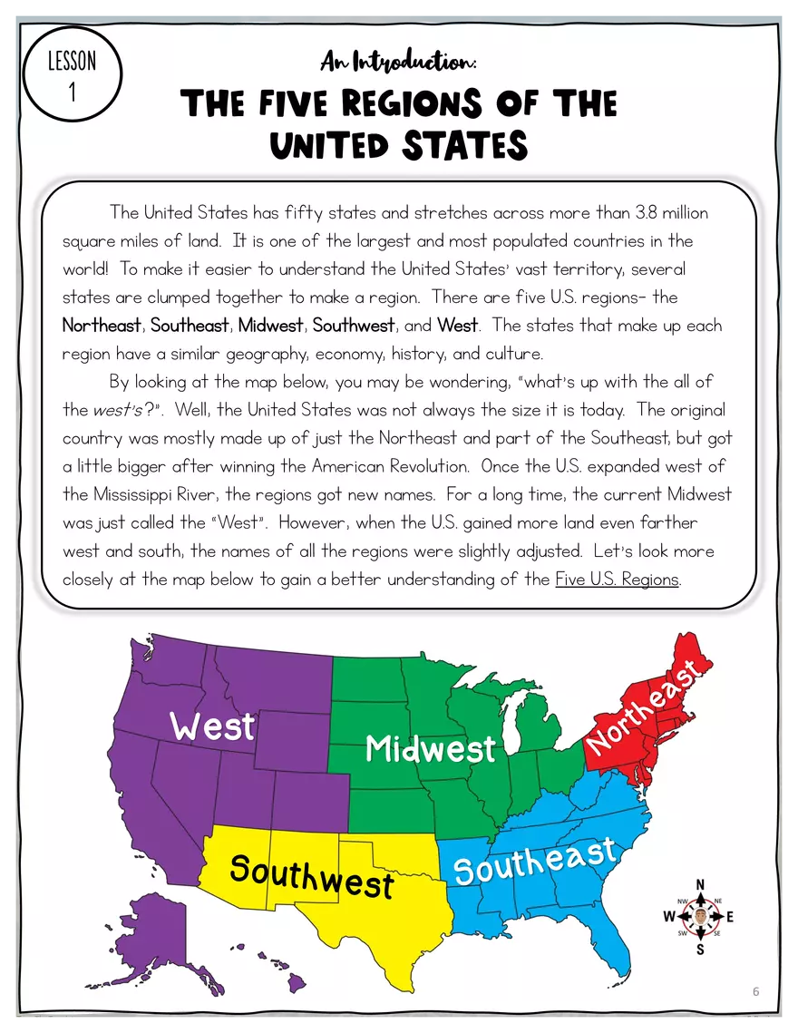 The Five Regions of the United States - Page 1