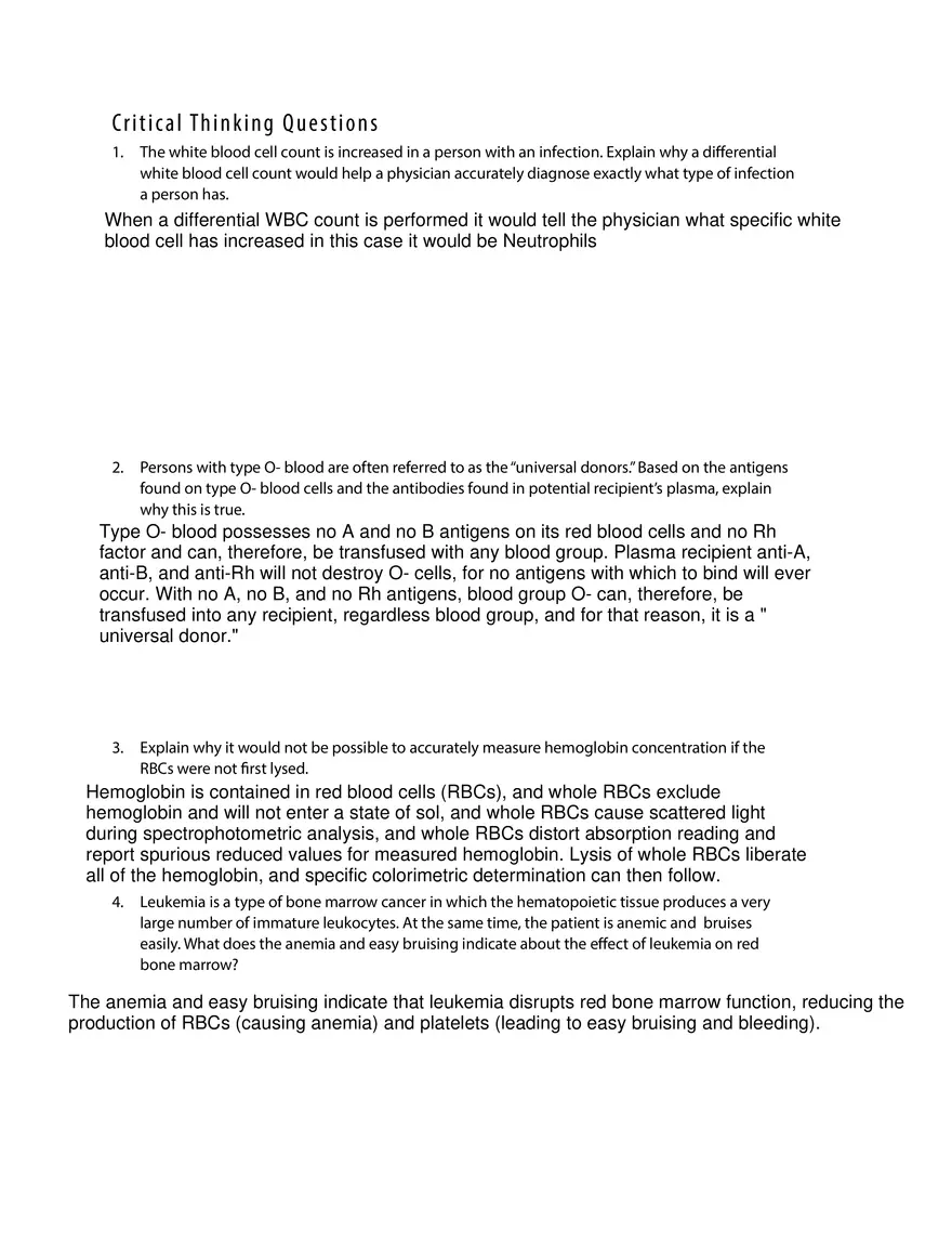 Blood Worksheet Lab 2 - Page 2