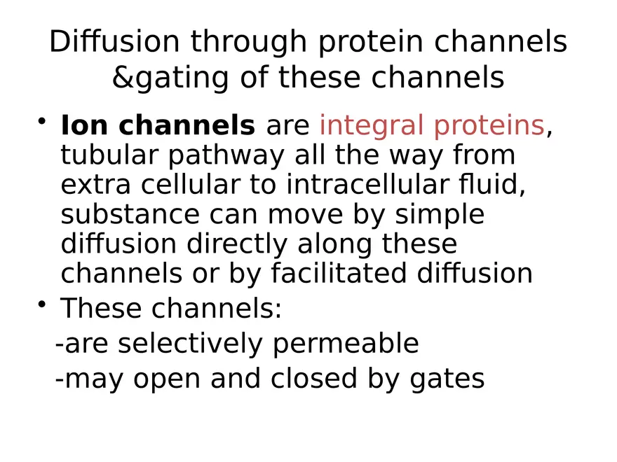 Transport Across Cell Membrane - Page 10