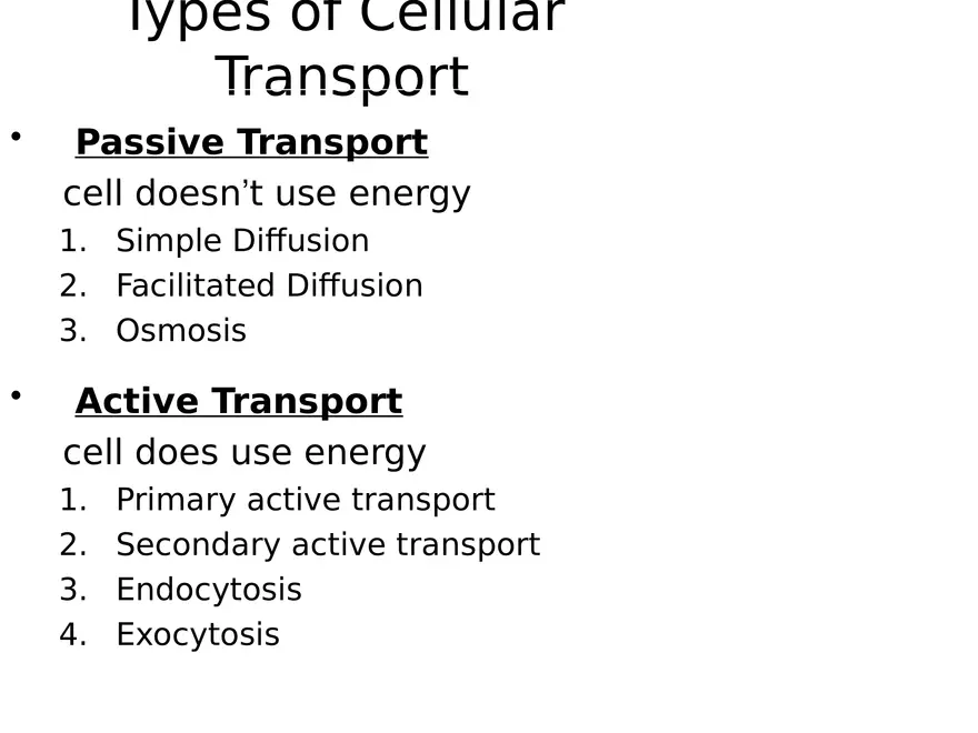 Transport Across Cell Membrane - Page 25