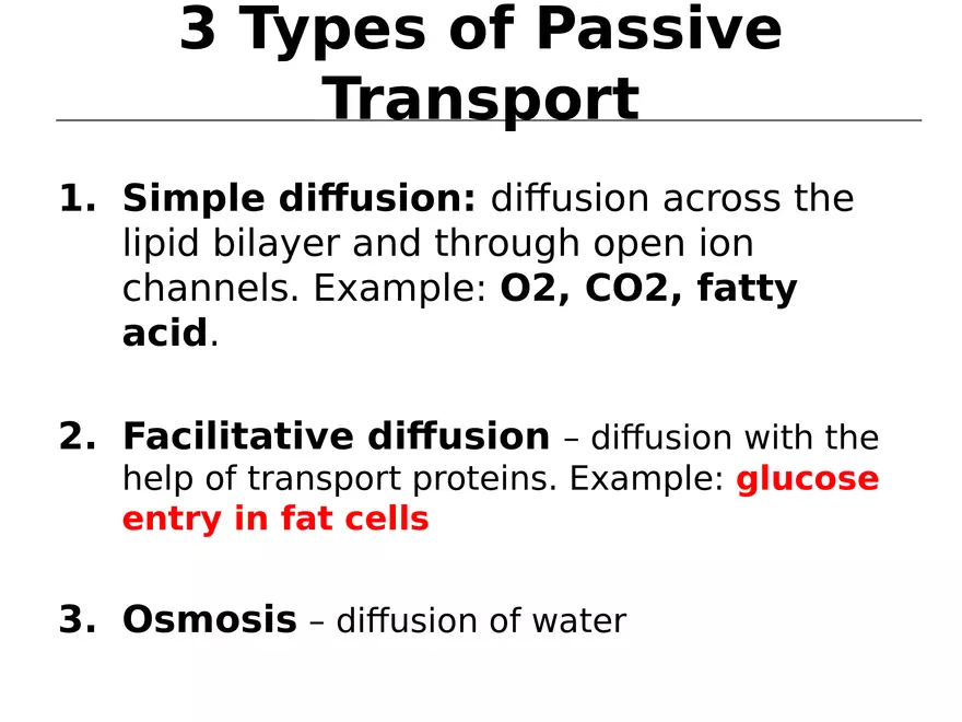 Transport Across Cell Membrane - Page 28
