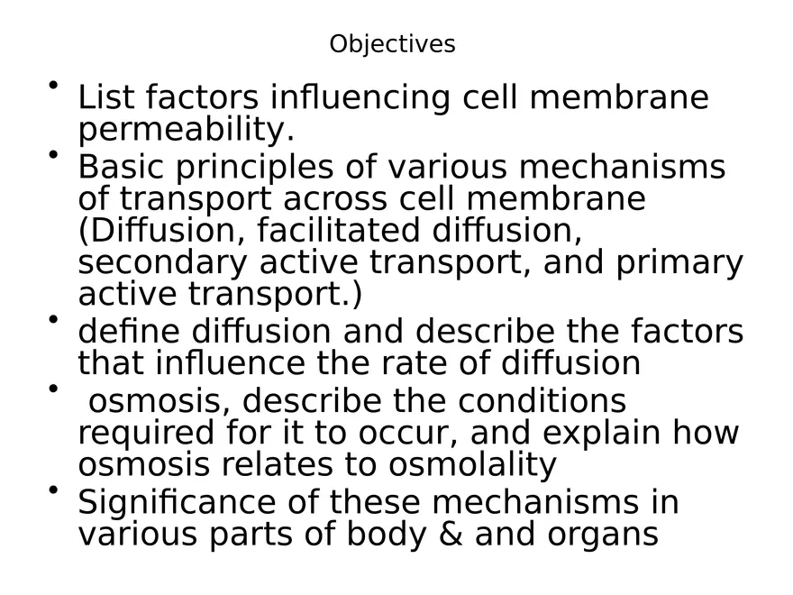 Transport Across Cell Membrane - Page 2