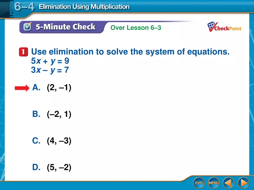 Algebra 1 - Page 1