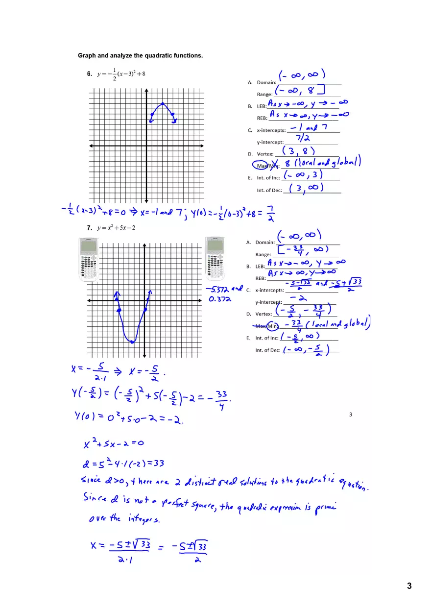 Algebra Unit 2 Day 9 Homework - Page 2