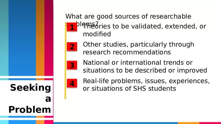 Session 1B Identifying Inquiry and Stating the Problem - Page 12