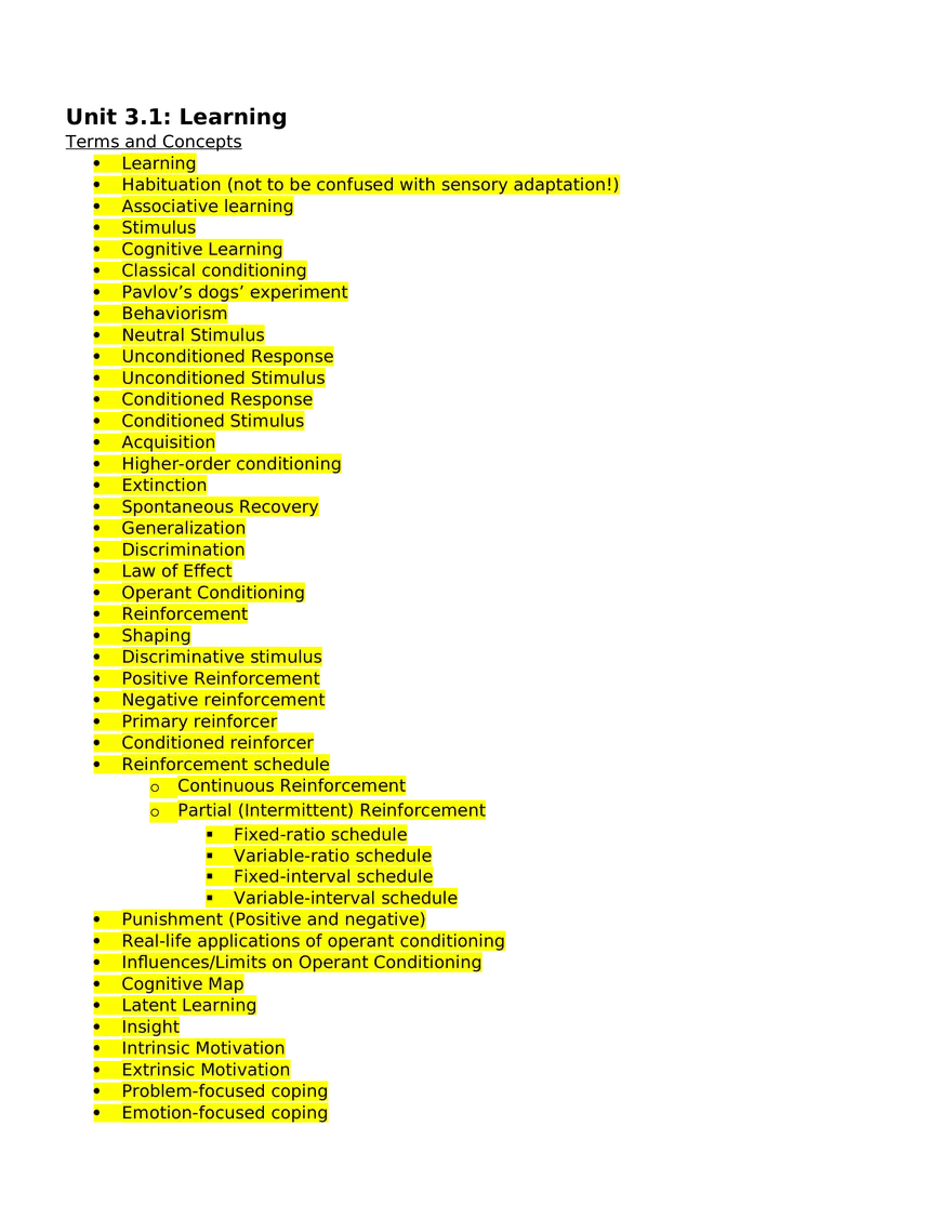 Unit 3.1 Learning - Page 1