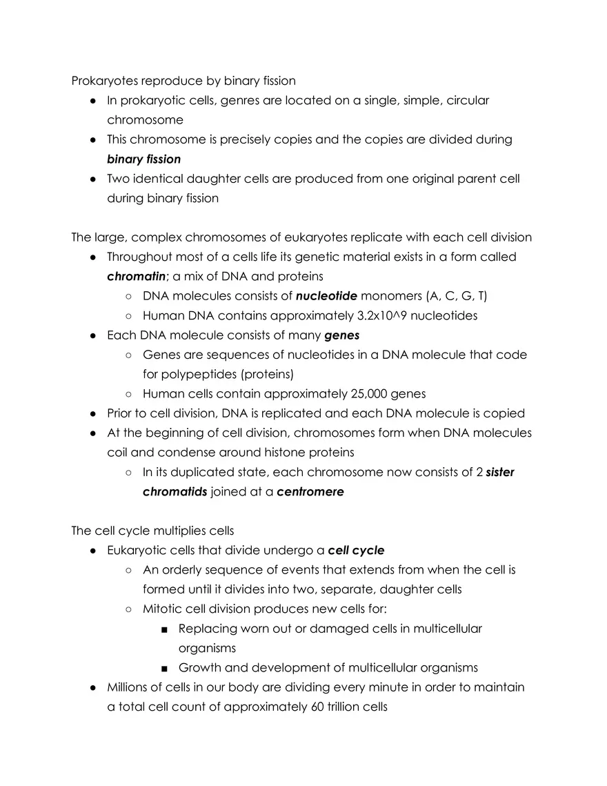 Prokaryotes Reproduce by Binary Fission - Page 1