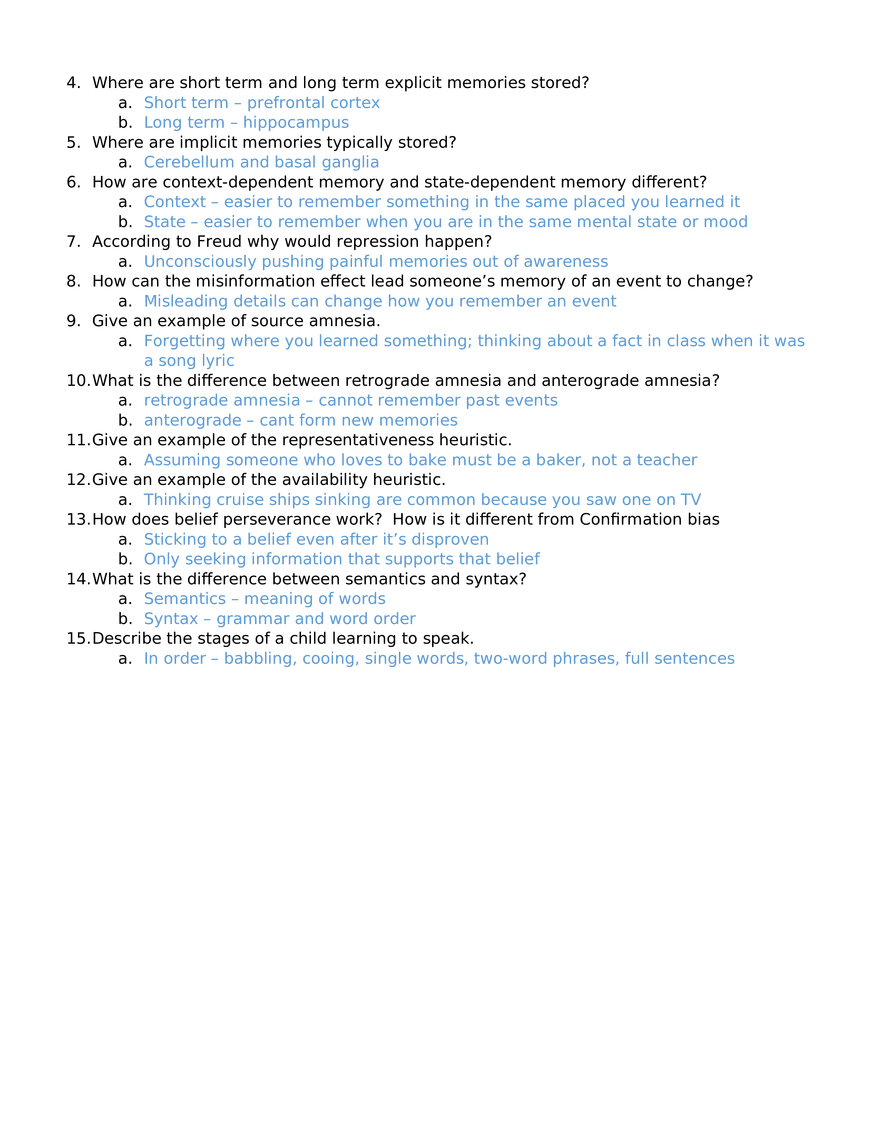 Unit 2.2 Cognitive Psychology - Page 3