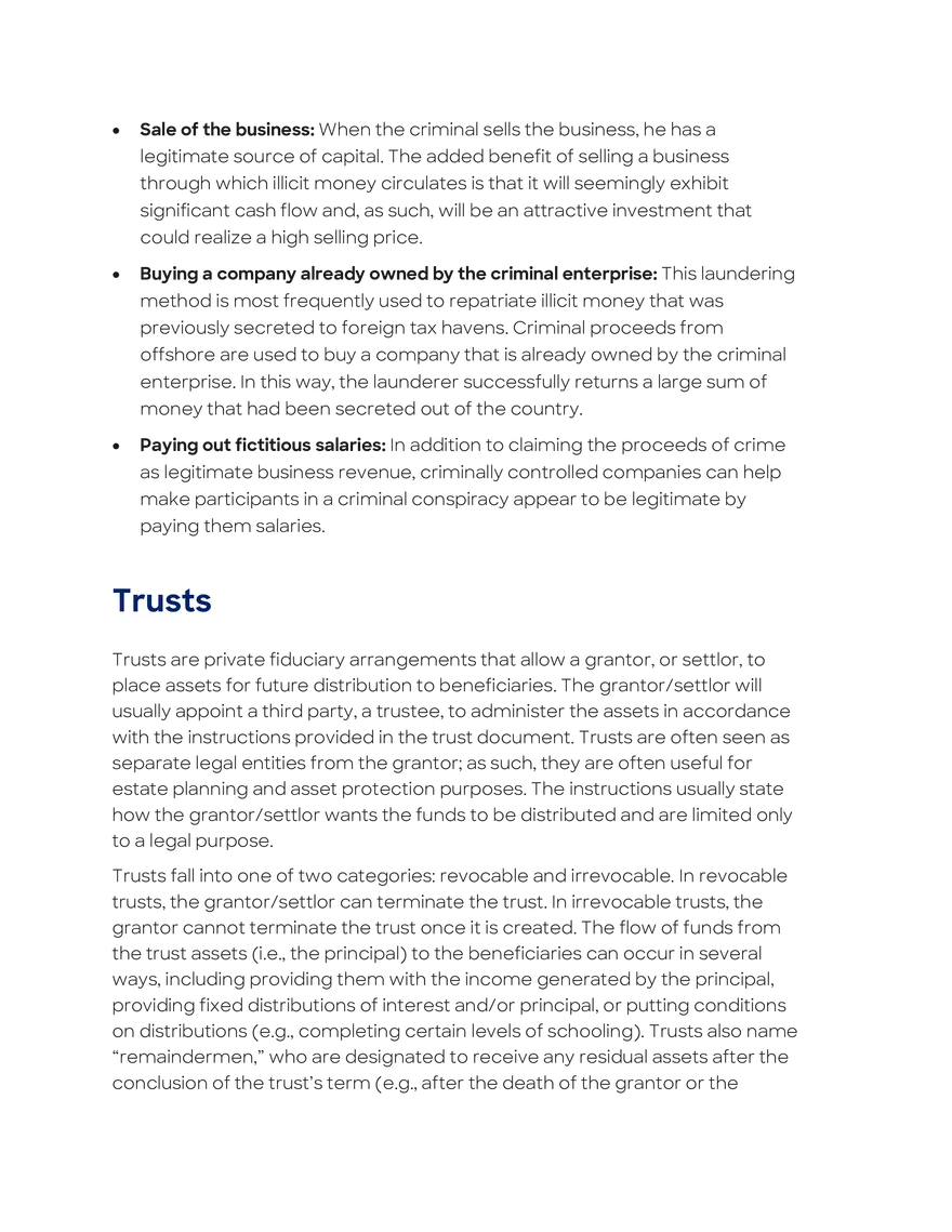 Corporate Vehicles Used to Facilitate Illicit Finance - Page 7