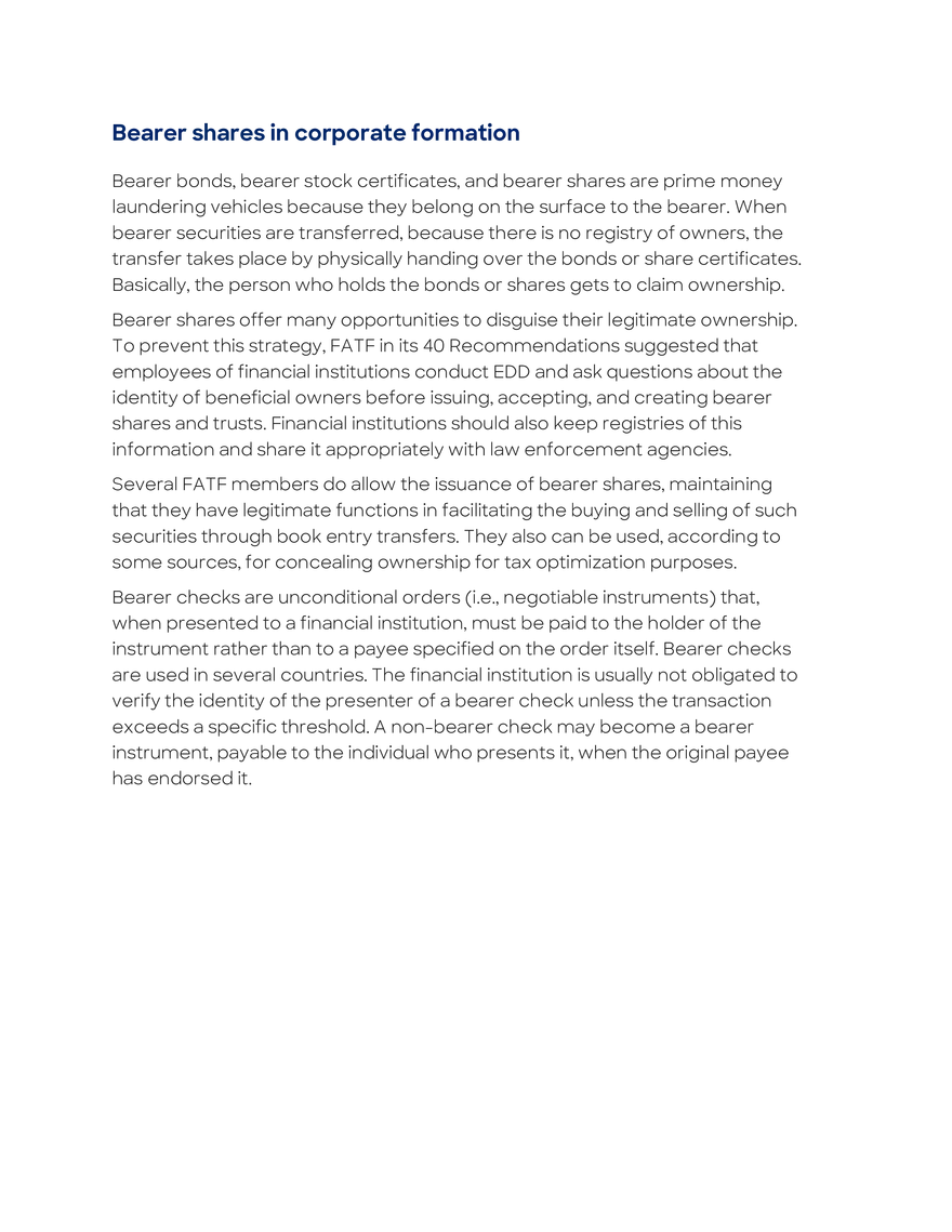 Corporate Vehicles Used to Facilitate Illicit Finance - Page 3