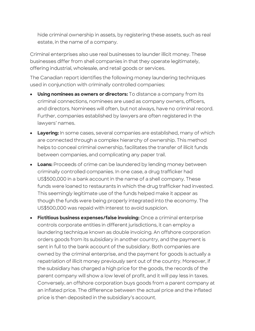 Corporate Vehicles Used to Facilitate Illicit Finance - Page 6