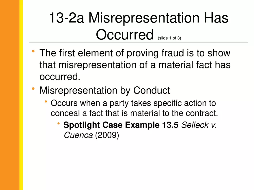 13-2 Fraudulent Misrepresentation - Page 2
