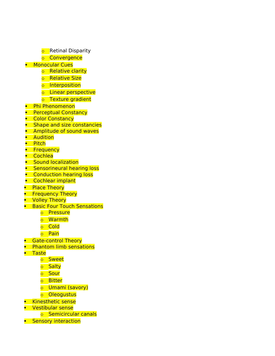 Unit 2.1 Sensation and Perception - Page 2