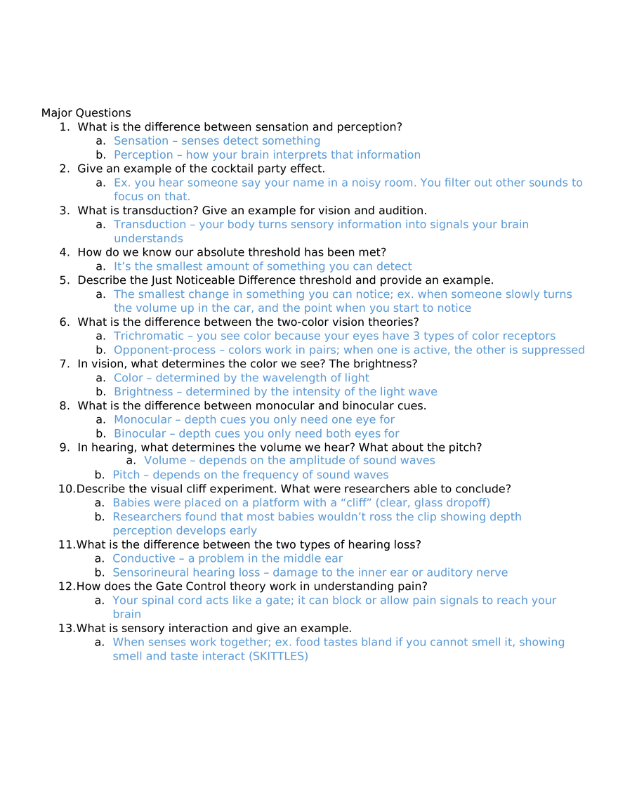 Unit 2.1 Sensation and Perception - Page 3