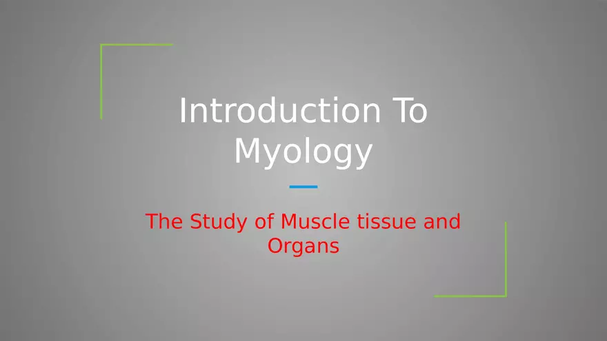 Introduction to Myology - Page 1