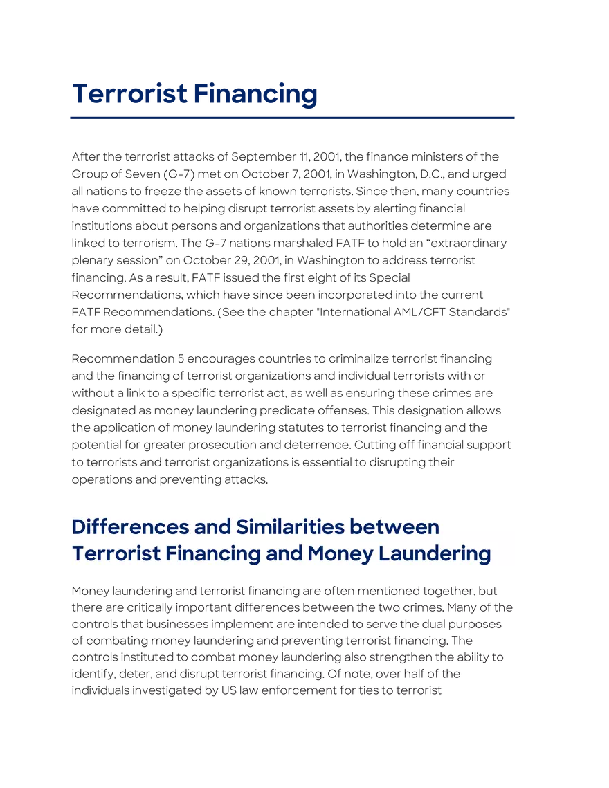 Terrorist Financing - Page 1