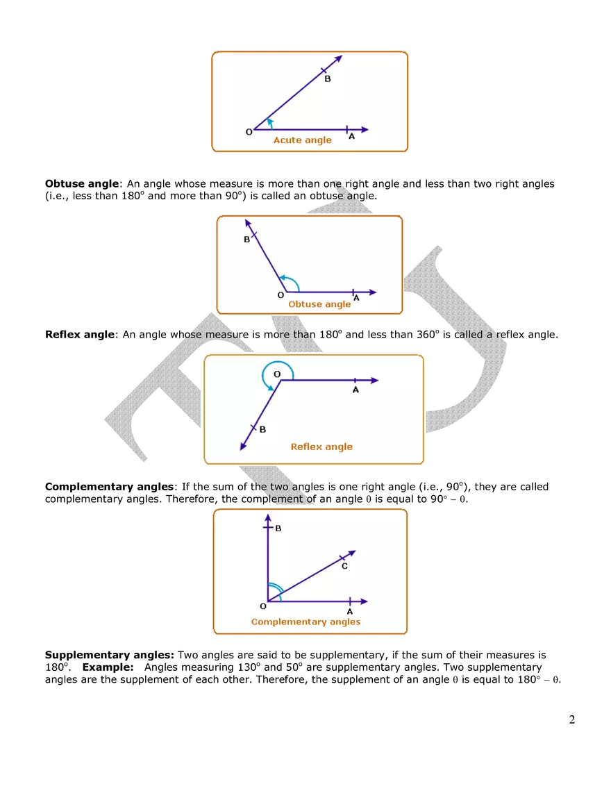 Lines and Angles - Page 2