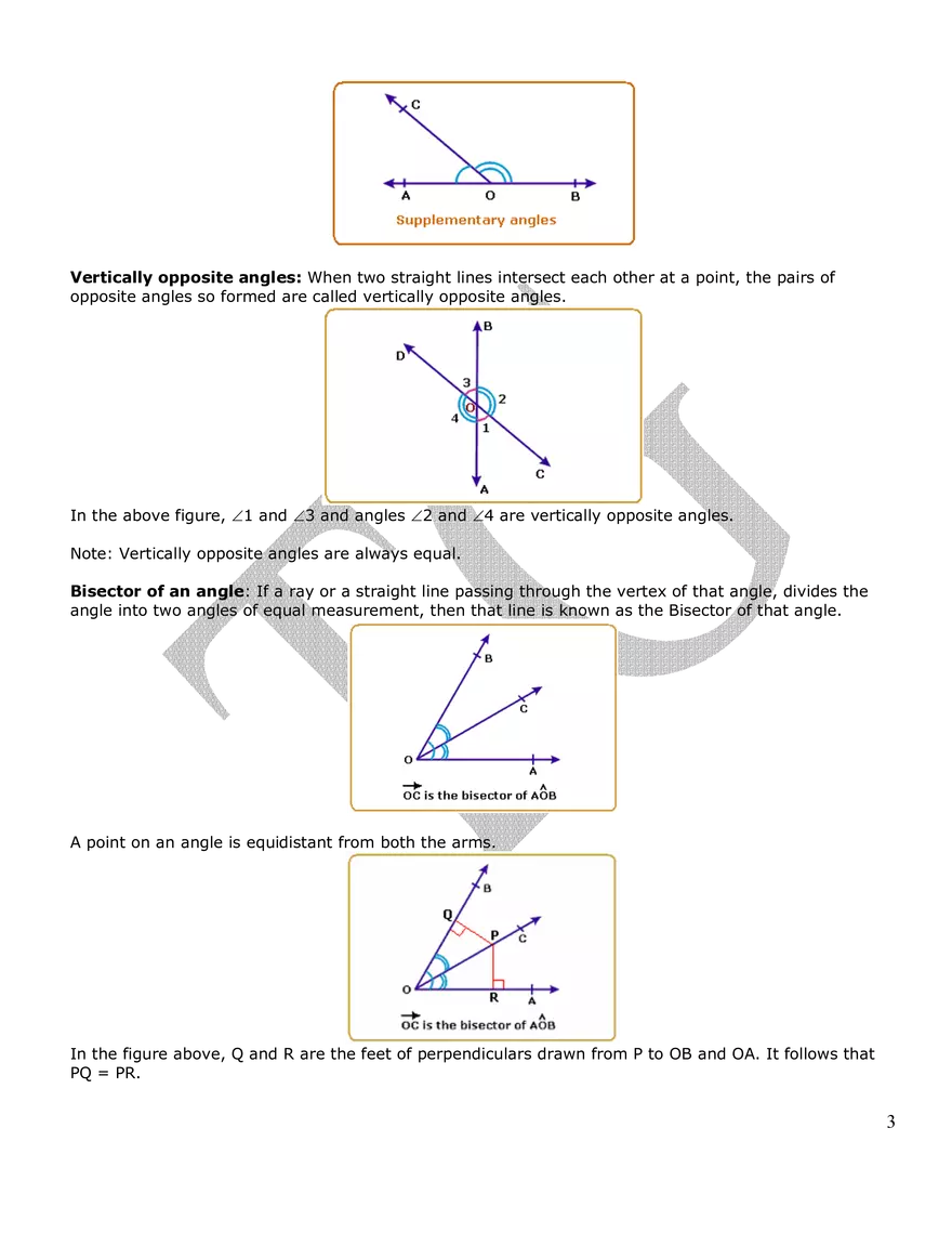 Lines and Angles - Page 3