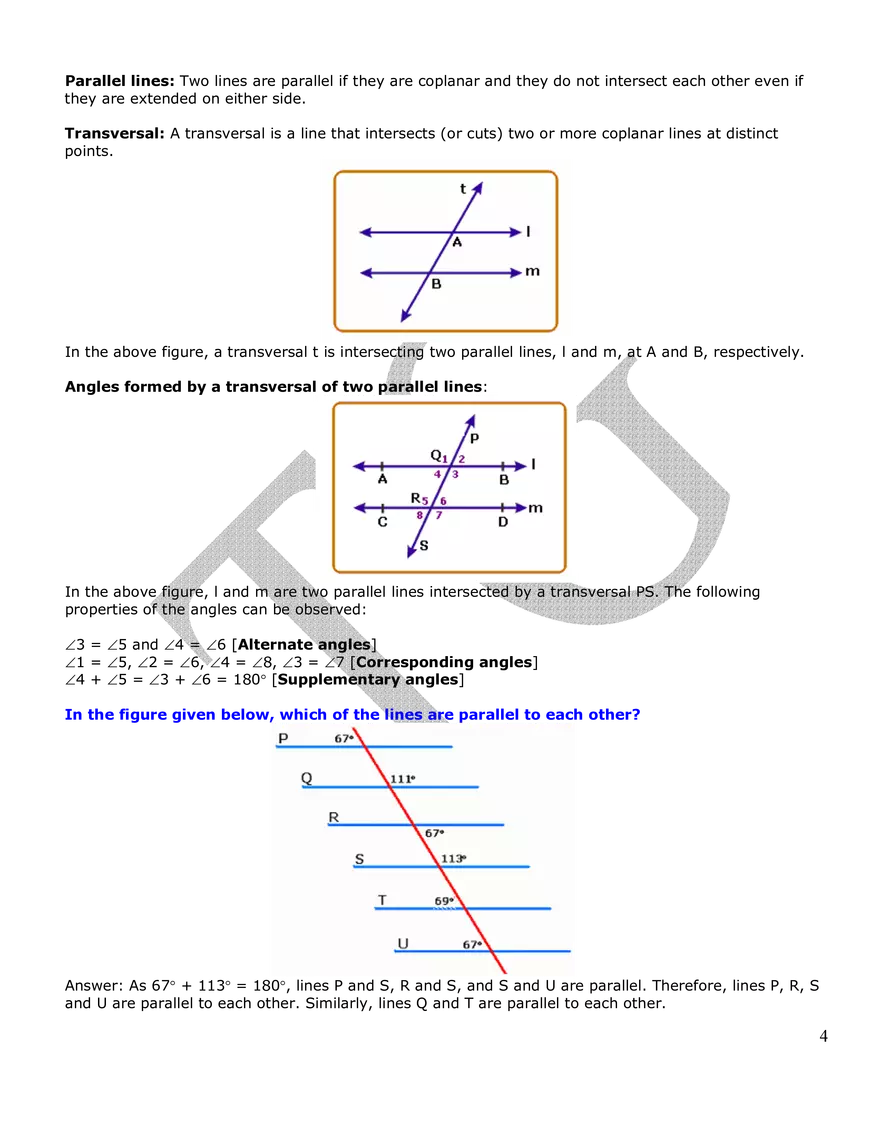Lines and Angles - Page 4