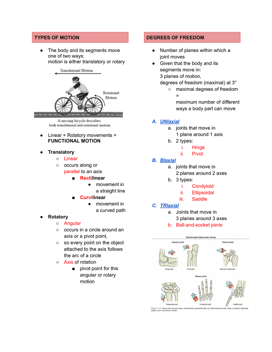 I. Basic Concepts in Kinesiology. Kinematics - Page 3