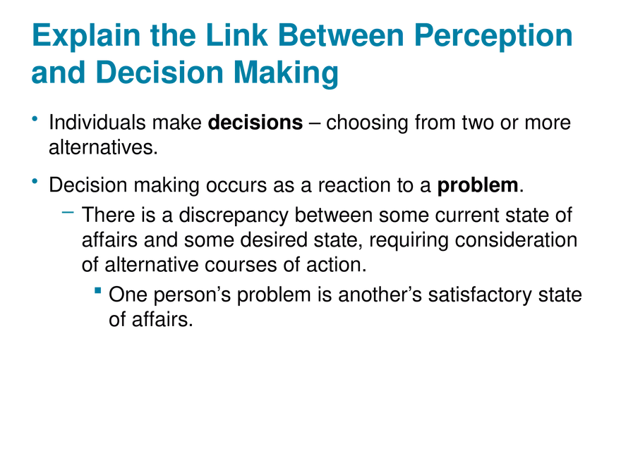 Chapter 5 Perception and Individual Decision Making - Page 7
