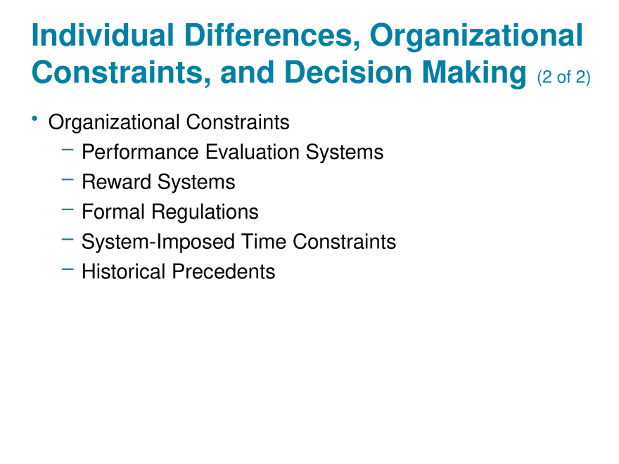 Chapter 5 Perception and Individual Decision Making - Page 22
