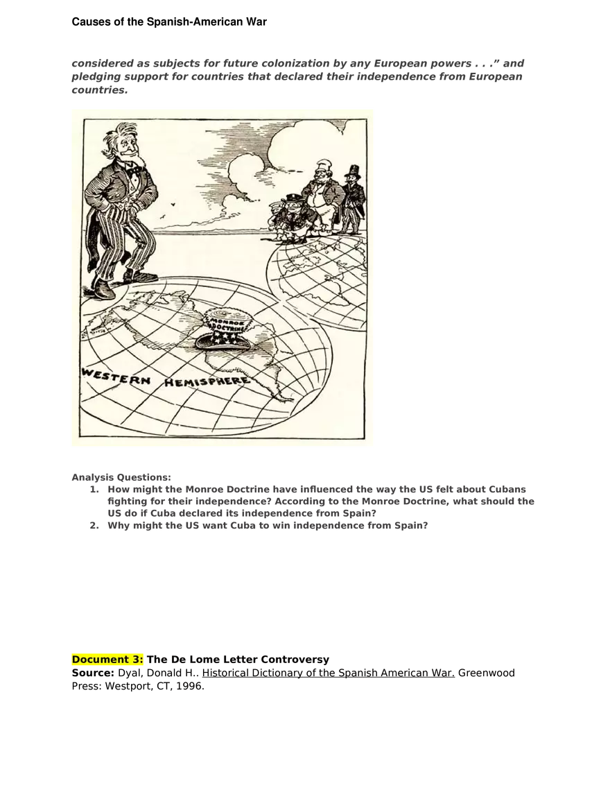 Causes of the Spanish-American War - Page 8