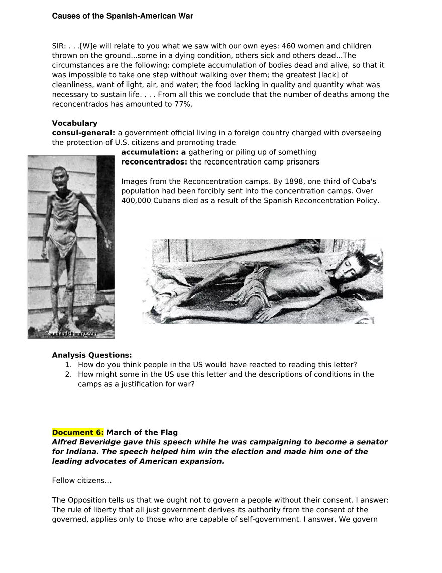 Causes of the Spanish-American War - Page 11