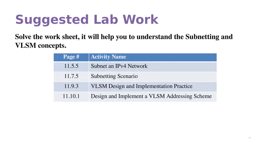Module 11  IPv4 Addressing - Page 20
