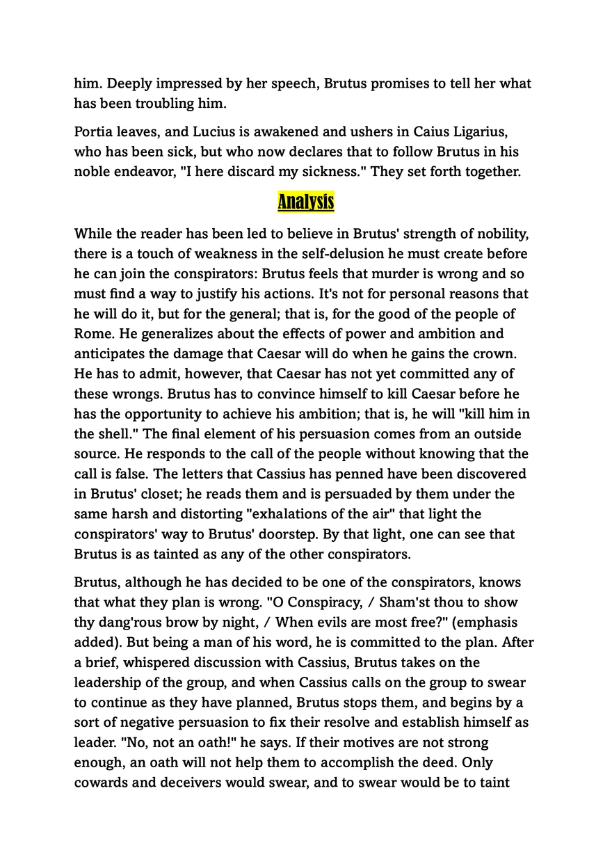 Julius Caesar Act 2 Scene 1 Summary and Analys - Page 2